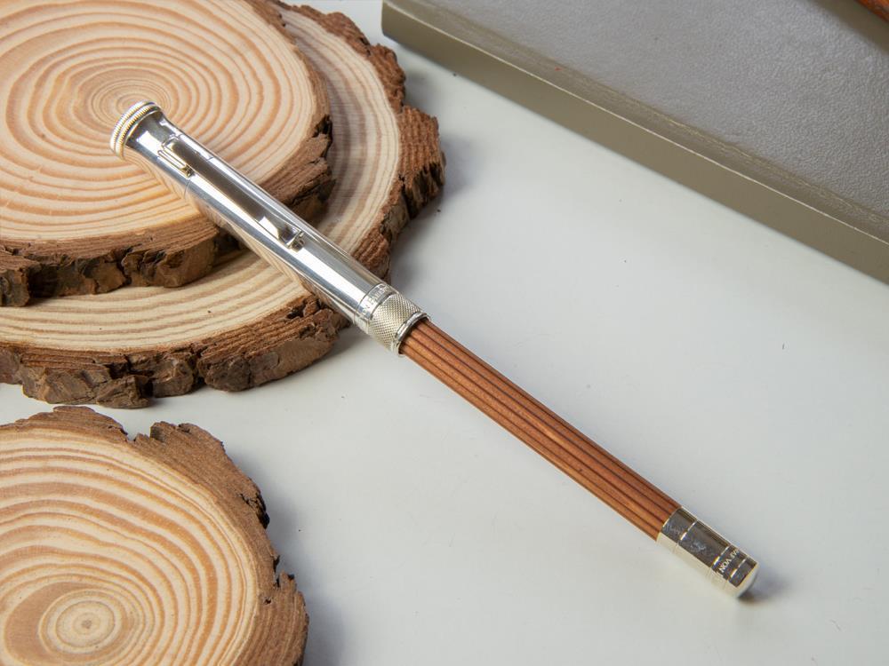 Lápiz Perfecto Graf von Faber-Castell, Madera de cedro, Adornos en Plata 925