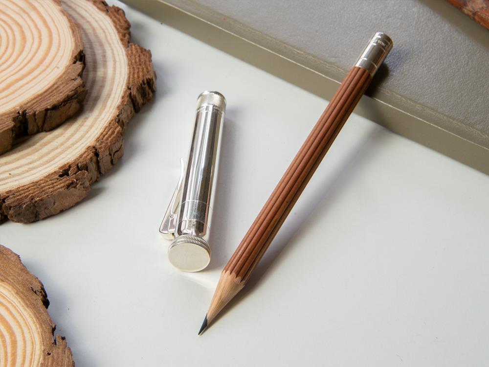 Lápiz Perfecto Graf von Faber-Castell, Madera de cedro, Adornos en Plata 925