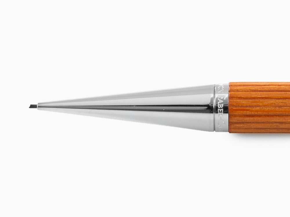 Portaminas Graf von Faber-Castell Classic, Madera de Pernambuco, Platino, 0.7 mm