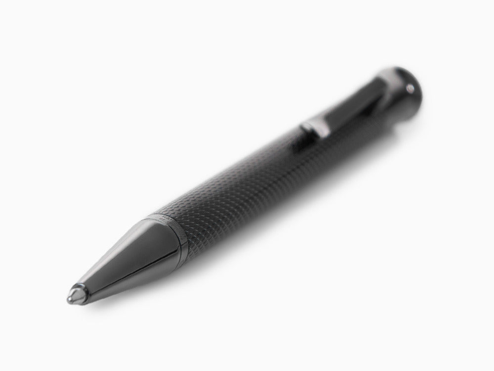 Bolígrafo Graf von Faber-Castell Guilloche Black Edition, Resina, PVD, 145268