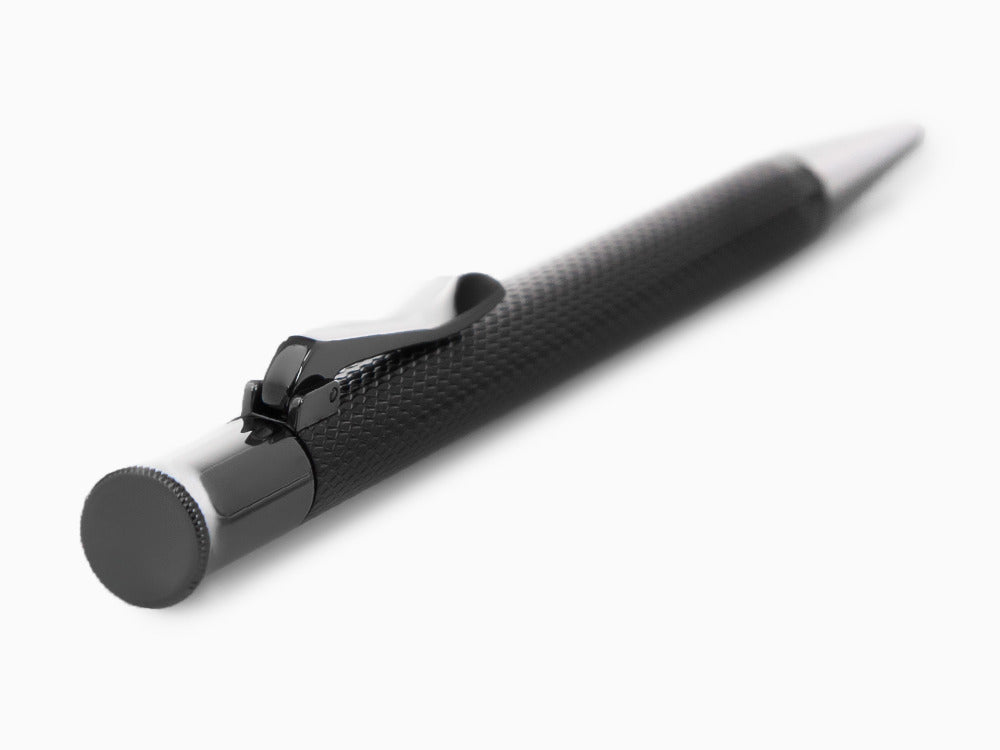 Bolígrafo Graf von Faber-Castell Guilloche Black Edition, Resina, PVD, 145268