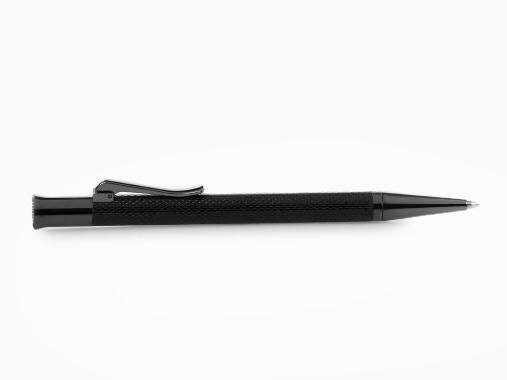Bolígrafo Graf von Faber-Castell Guilloche Black Edition, Resina, PVD, 145268