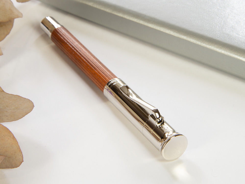 Roller Graf von Faber-Castell Classic, Madera de Pernambuco, Platino, 145510