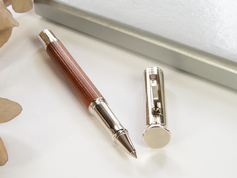 Roller Graf von Faber-Castell Classic, Madera de Pernambuco, Platino, 145510