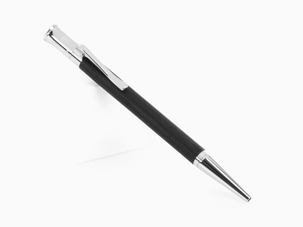 Bolígrafo Graf von Faber-Castell Classic, Madera de ébano, Adornos en platino