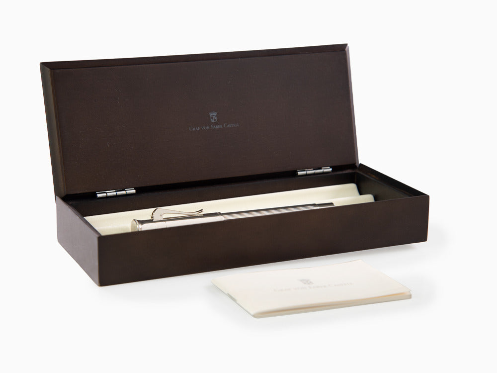Estilográfica Graf von Faber-Castell Classic, Adornos platino