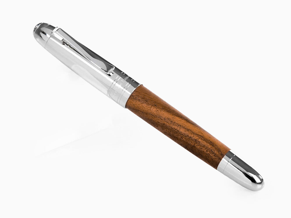 Roller Graf von Faber-Castell Magnum, Madera de nogal, Platino, 146388