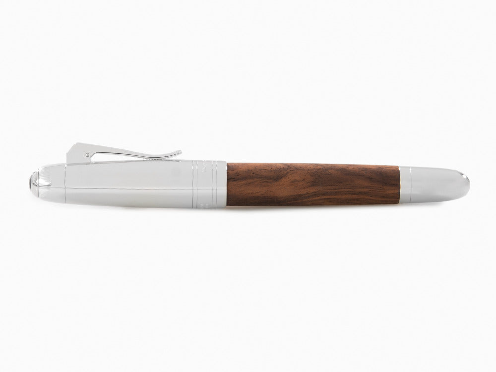 Roller Graf von Faber-Castell Magnum, Madera de nogal, Platino, 146388