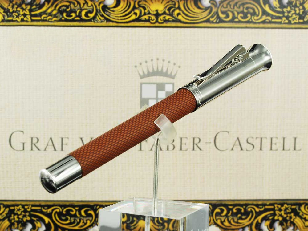 Roller Graf von Faber-Castell Guilloche, Resina preciosa, Coñac, 146515