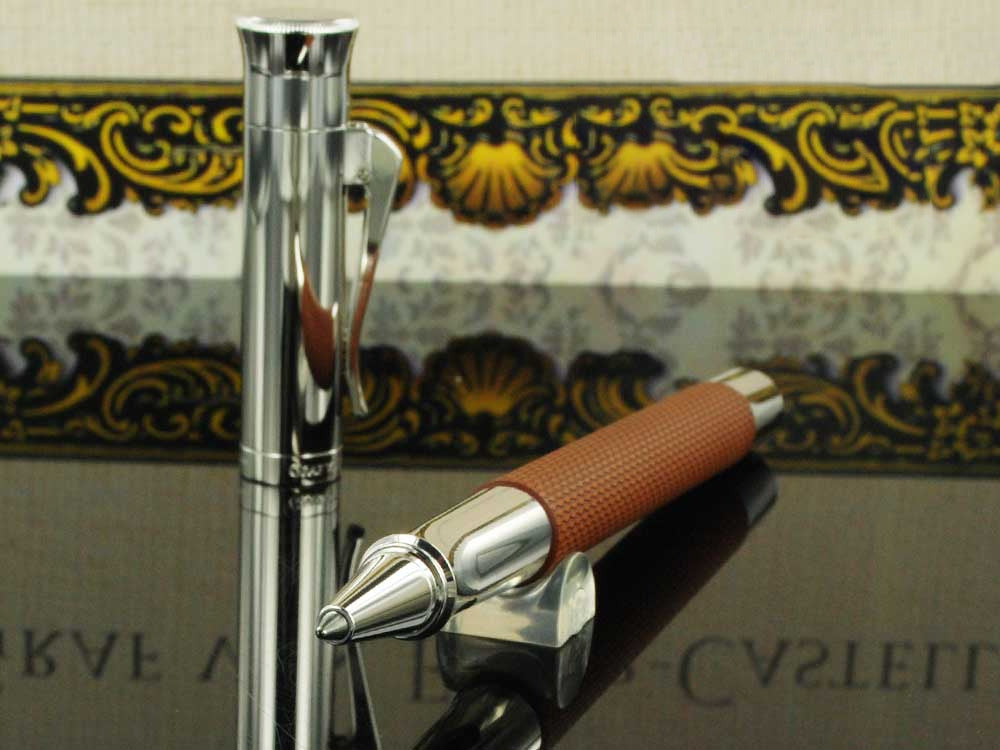 Roller Graf von Faber-Castell Guilloche, Resina preciosa, Coñac, 146515