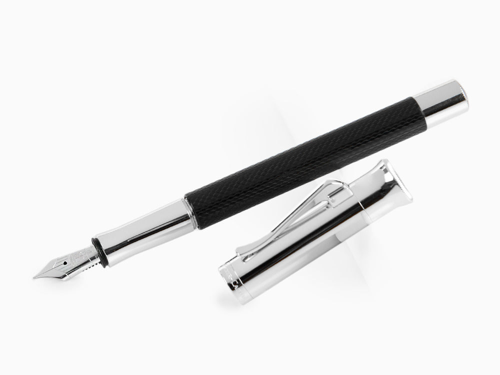 Estilográfica Graf von Faber-Castell Guilloche, Resina preciosa, Negro