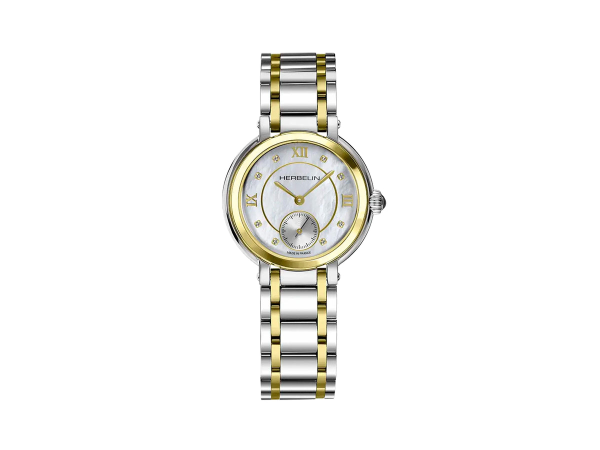 Reloj de Cuarzo Herbelin Galet, Blanco, 31.5 mm, 5 atm, 10630BT59