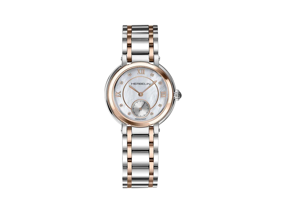 Reloj de Cuarzo Herbelin Galet, Blanco, 31.5 mm, 5 atm, 10630BTR59