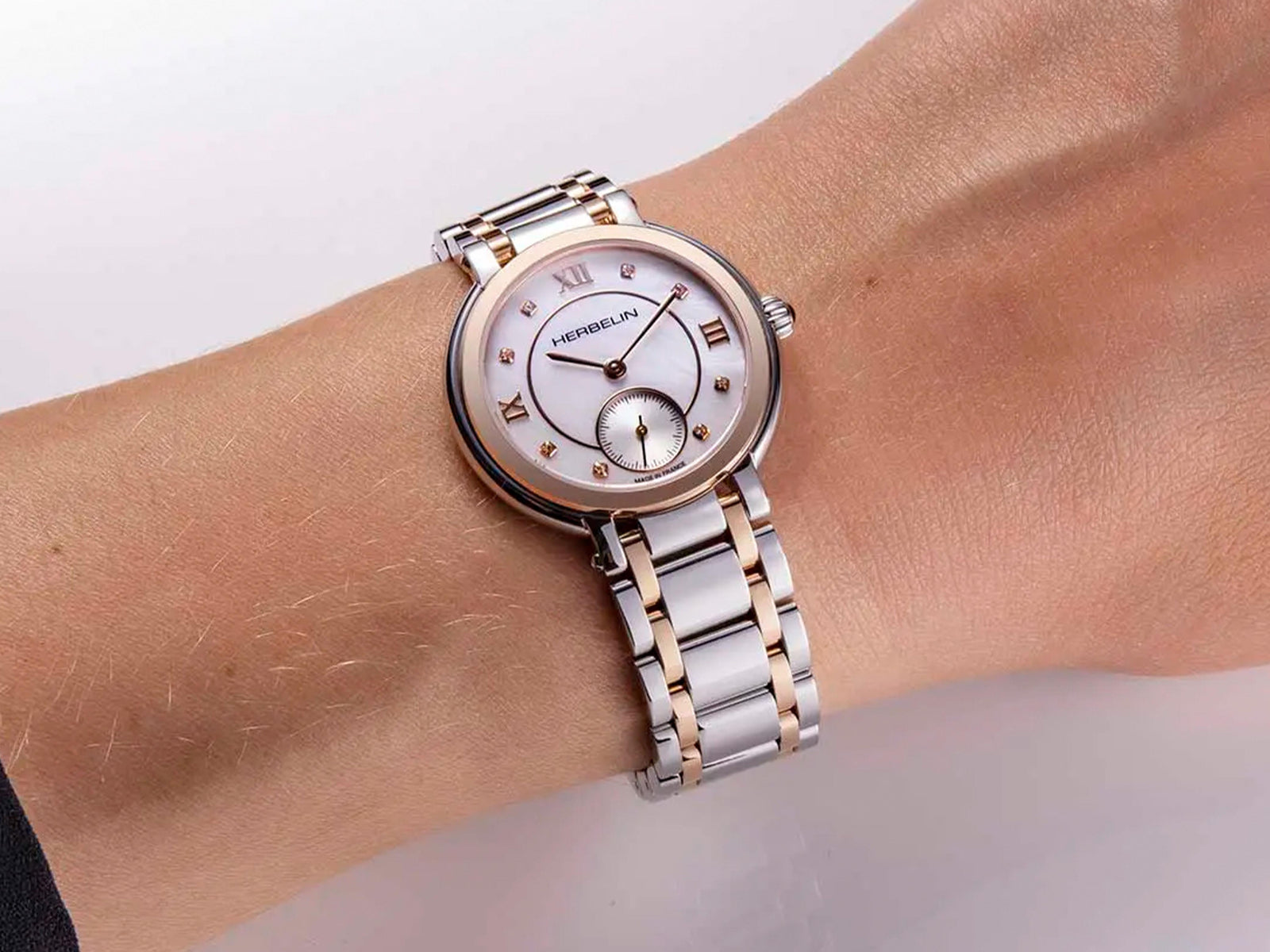 Reloj de Cuarzo Herbelin Galet, Blanco, 31.5 mm, 5 atm, 10630BTR59