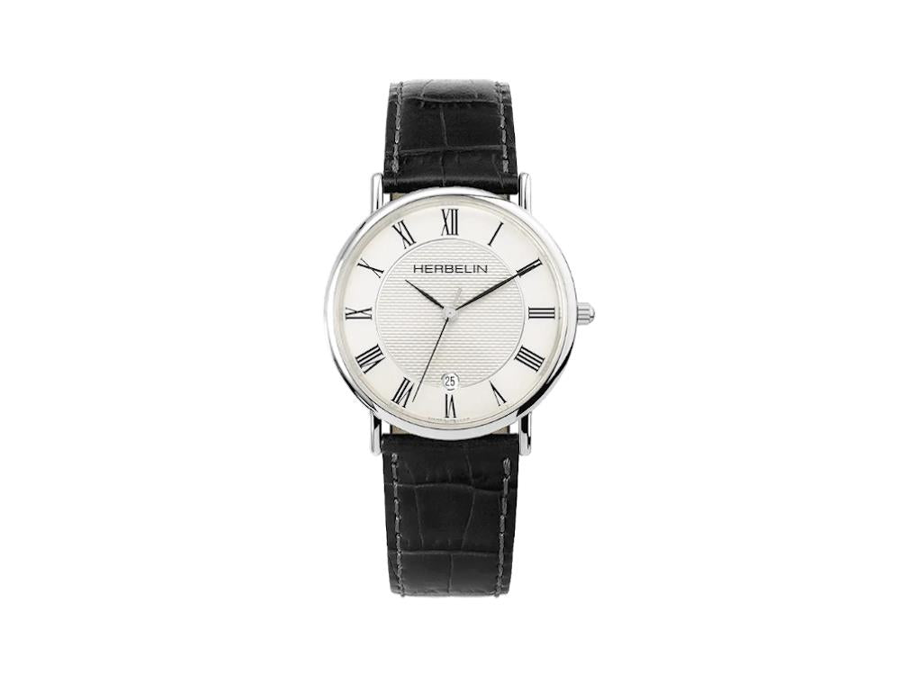 Reloj de Cuarzo Herbelin Classique, Acero Inoxidable 316L, Blanco, 12248AP08
