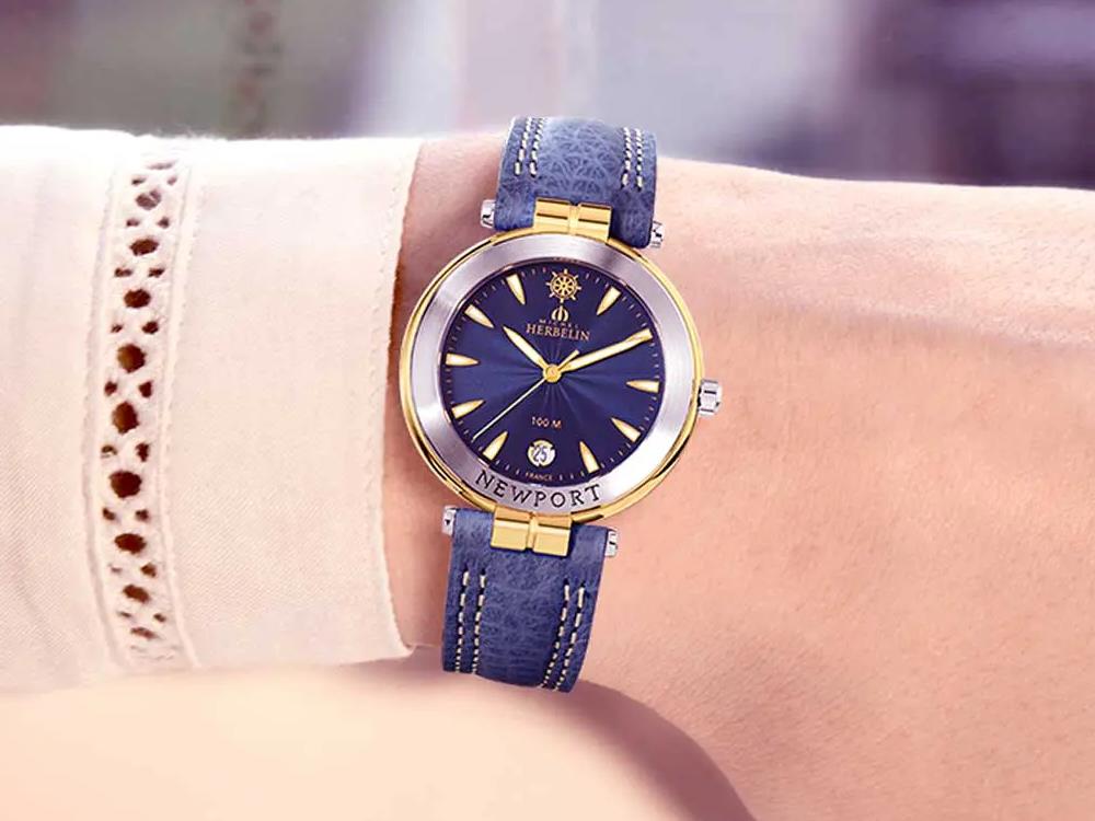 Reloj de Cuarzo Herbelin Newport, Acero Inoxidable 316L, Azul, 29 mm, 14255T35
