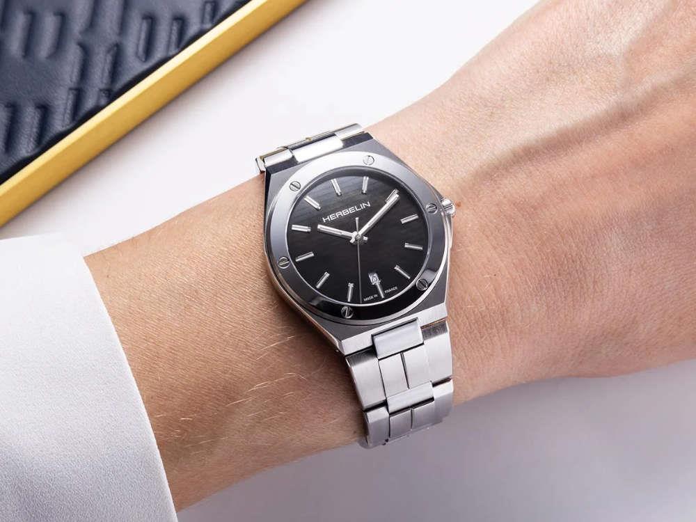 Reloj de Cuarzo Herbelin Cap Camarat, Acero Inoxidable, Negro, 33 mm, 14545B49