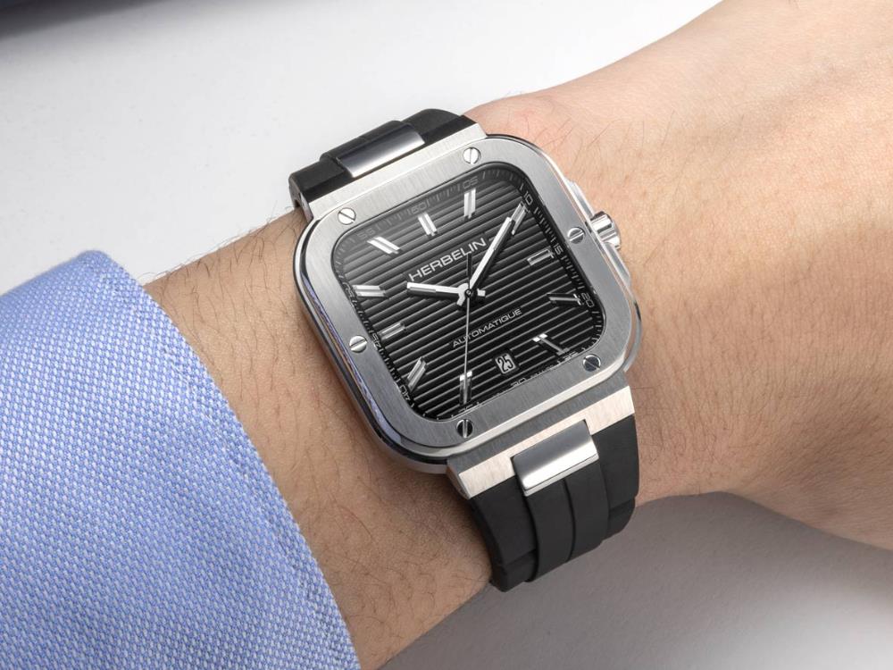Reloj Automático Herbelin Cap Camarat Square, Negro, 39 mm, 1646A14CA