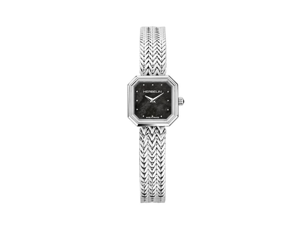 Reloj de Cuarzo Herbelin Octogone, Acero Inoxidable 316L, Negro, 22 mm, 17436B49