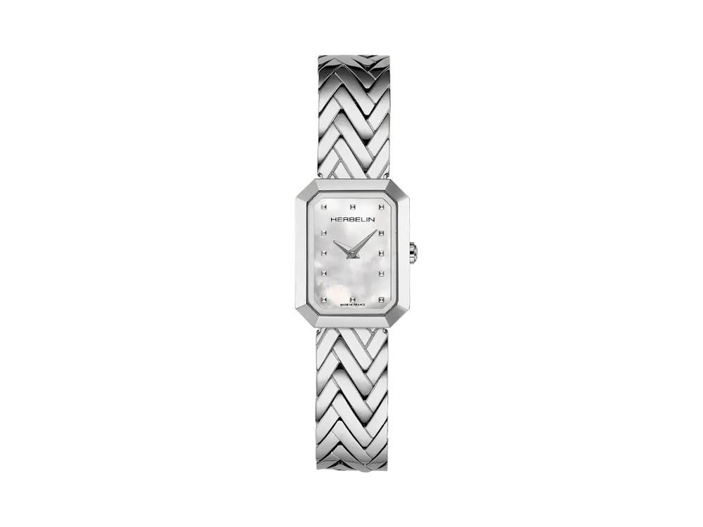 Reloj de Cuarzo Herbelin Octogone, Acero Inoxidable 316L, Blanco, 22 mm,17446B19