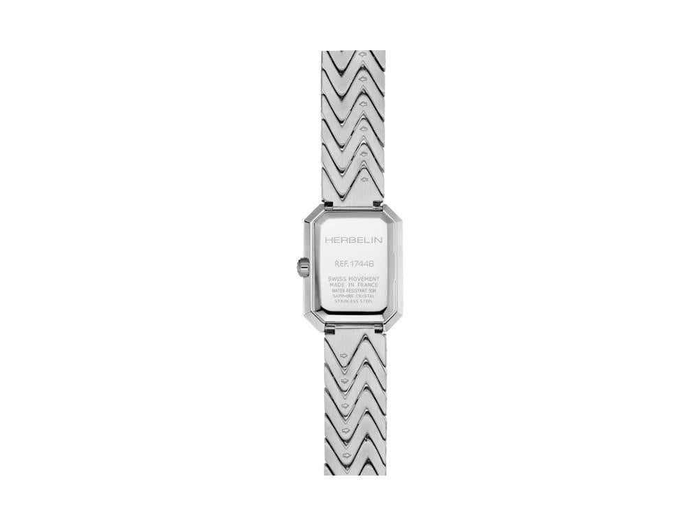 Reloj de Cuarzo Herbelin Octogone, Acero Inoxidable 316L, Blanco, 22 mm,17446B19