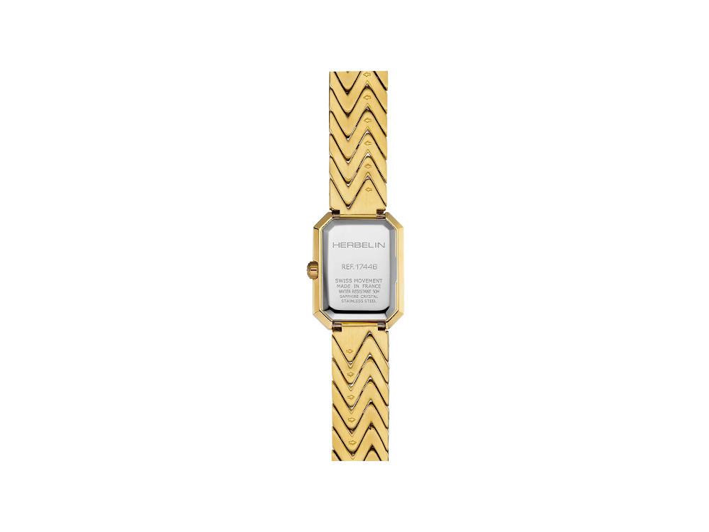 Reloj de Cuarzo Herbelin Octogone, Acero Inoxidable, Blanco, 22 mm, 17446BP19