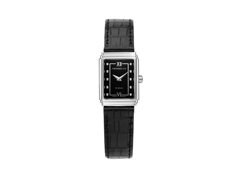 Reloj de Cuarzo Herbelin Art Déco 1925, Negro, 29,5 mm, 17577AP84