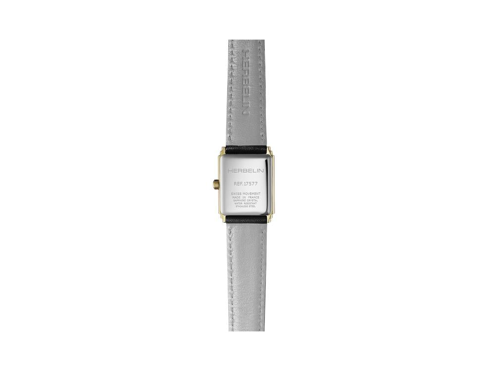 Reloj de Cuarzo Herbelin Art Déco 1925, PVD Oro, Negro, 29,5 mm, 17577P84