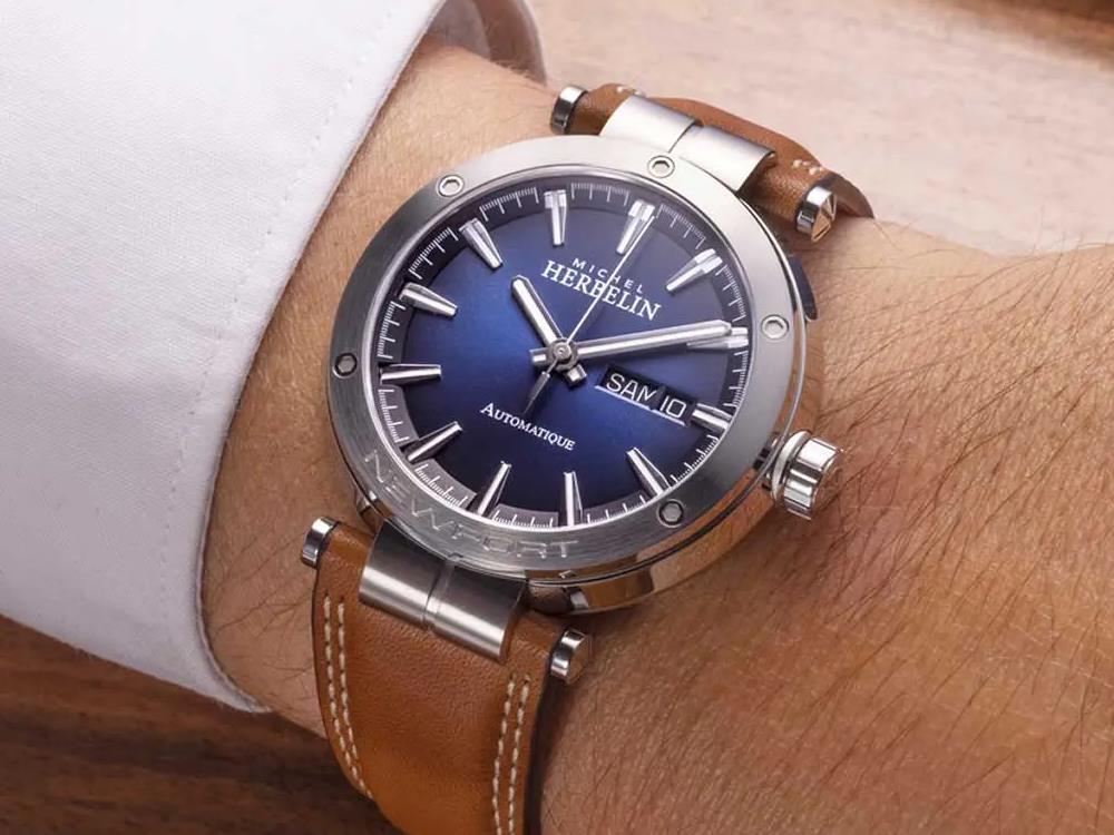 Reloj Automático Herbelin Newport, Azul, 42 mm, Día, 1768A15GD