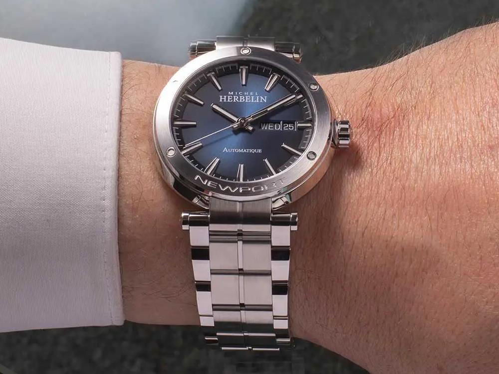 Reloj Automático Herbelin Newport, Azul, 42 mm, Día, 1768B15