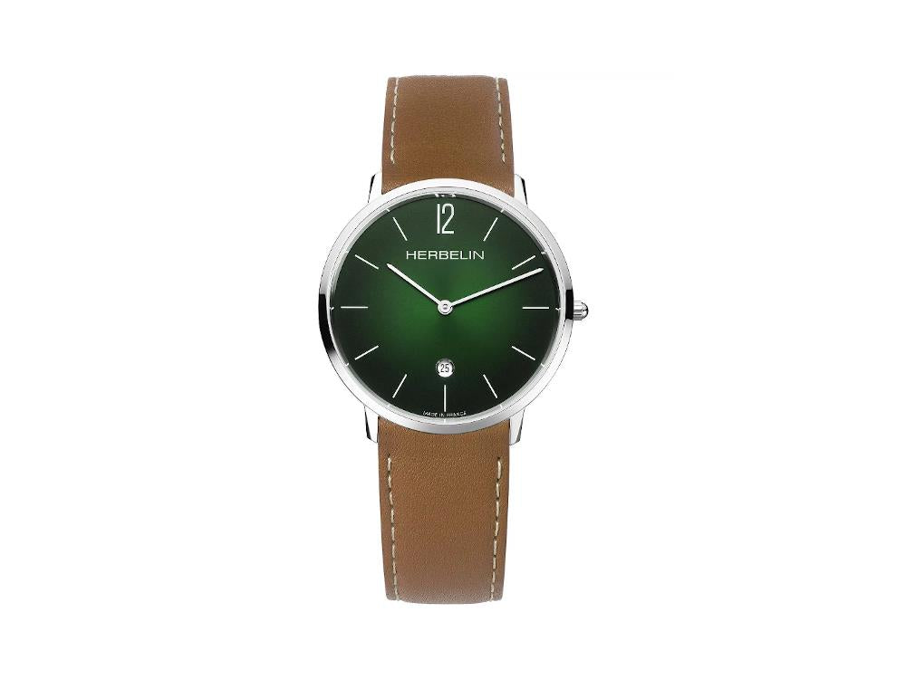 Reloj de Cuarzo Herbelin City, Acero Inoxidable 316L, Verde, 39 mm, 19515AP16GD
