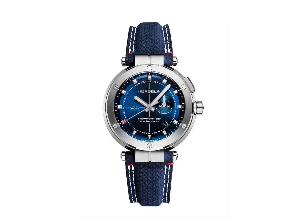 Reloj de Cuarzo Herbelin Newport Maréographe, Azul, 43 mm, 24688A15