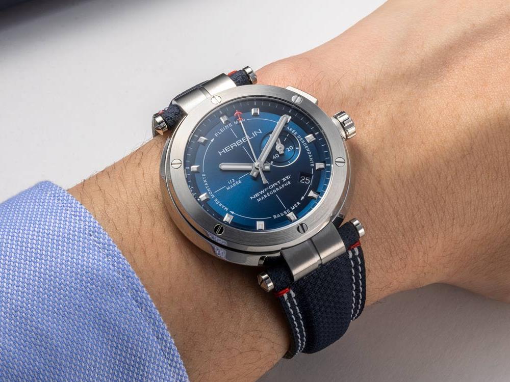 Reloj de Cuarzo Herbelin Newport Maréographe, Azul, 43 mm, 24688A15