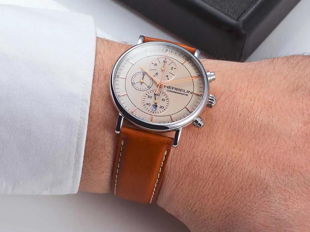 Reloj de Cuarzo Herbelin Inspiration, Acero Inoxidable 316L, Crema,35647AP12GD