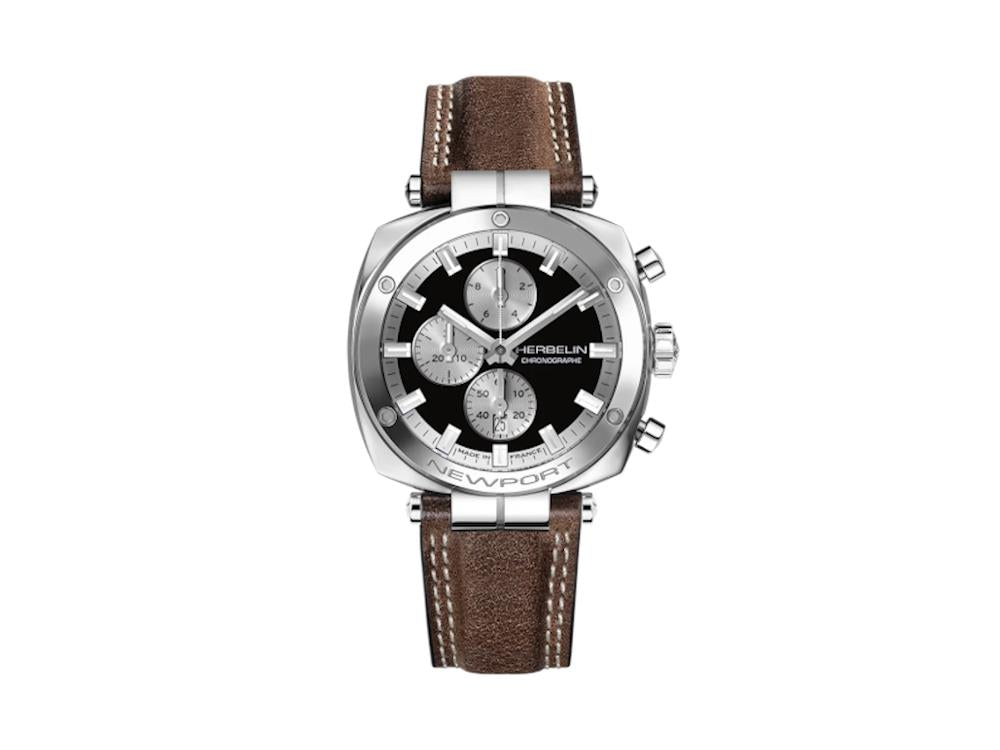 Reloj de Cuarzo Herbelin Newport, Negro, 42 mm, Cronógrafo, 35664AP24BR