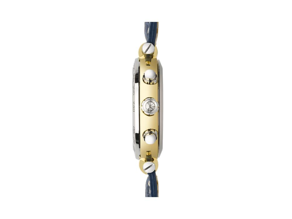 Reloj de Cuarzo Herbelin Newport, PVD Oro, Azul, 40 mm, Cronógrafo, 37654T35