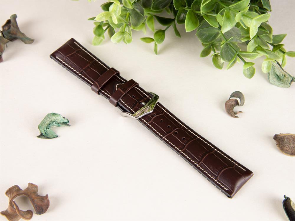 Correa Hirsch Performance Collection George, Marrón, 24 mm, 0925128010-2-24