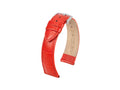 Correa Hirsch Piel con gofrado exótico Louisianalook, Rojo, 20 mm, 03427120-2-20