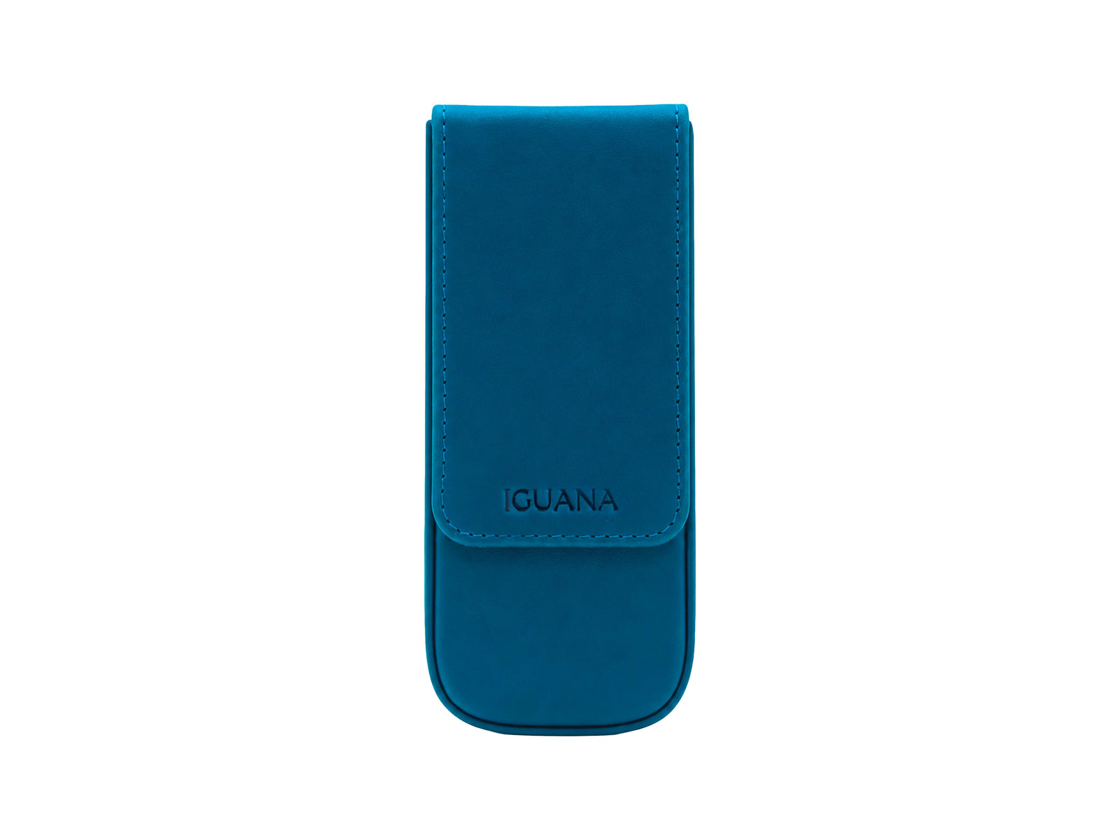 Estuche Iguana Azul para 3 piezas de escritura, PEN-CASE-BLUE-3