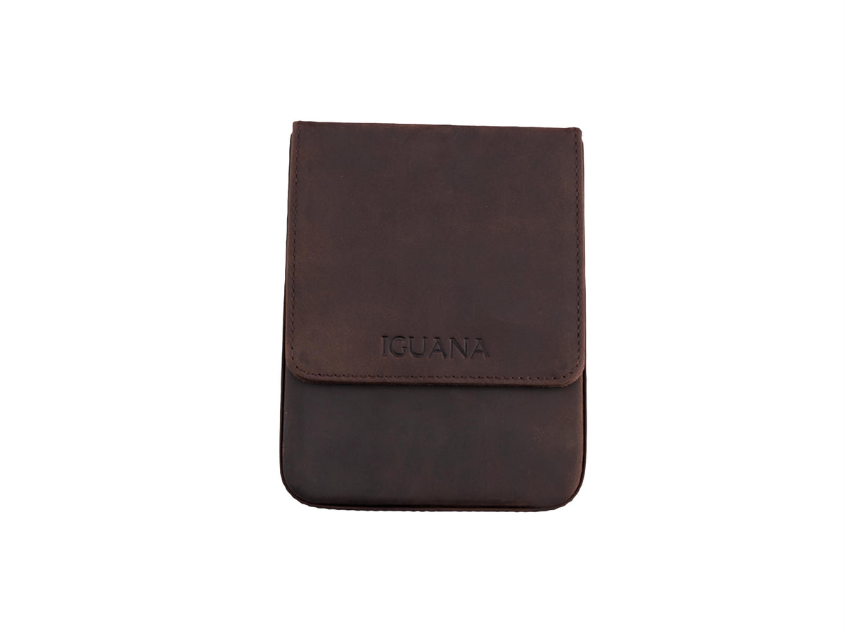 Estuche Iguana Marrón 6, PEN-CASE-BROWN-6