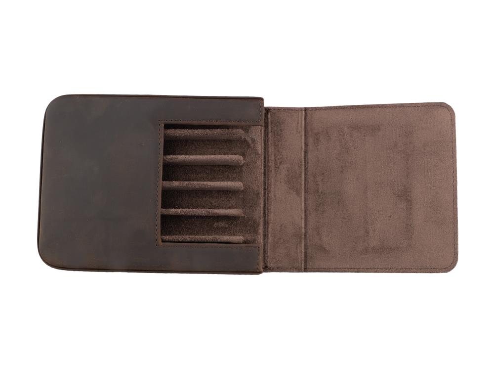 Estuche Iguana Marrón 6, PEN-CASE-BROWN-6