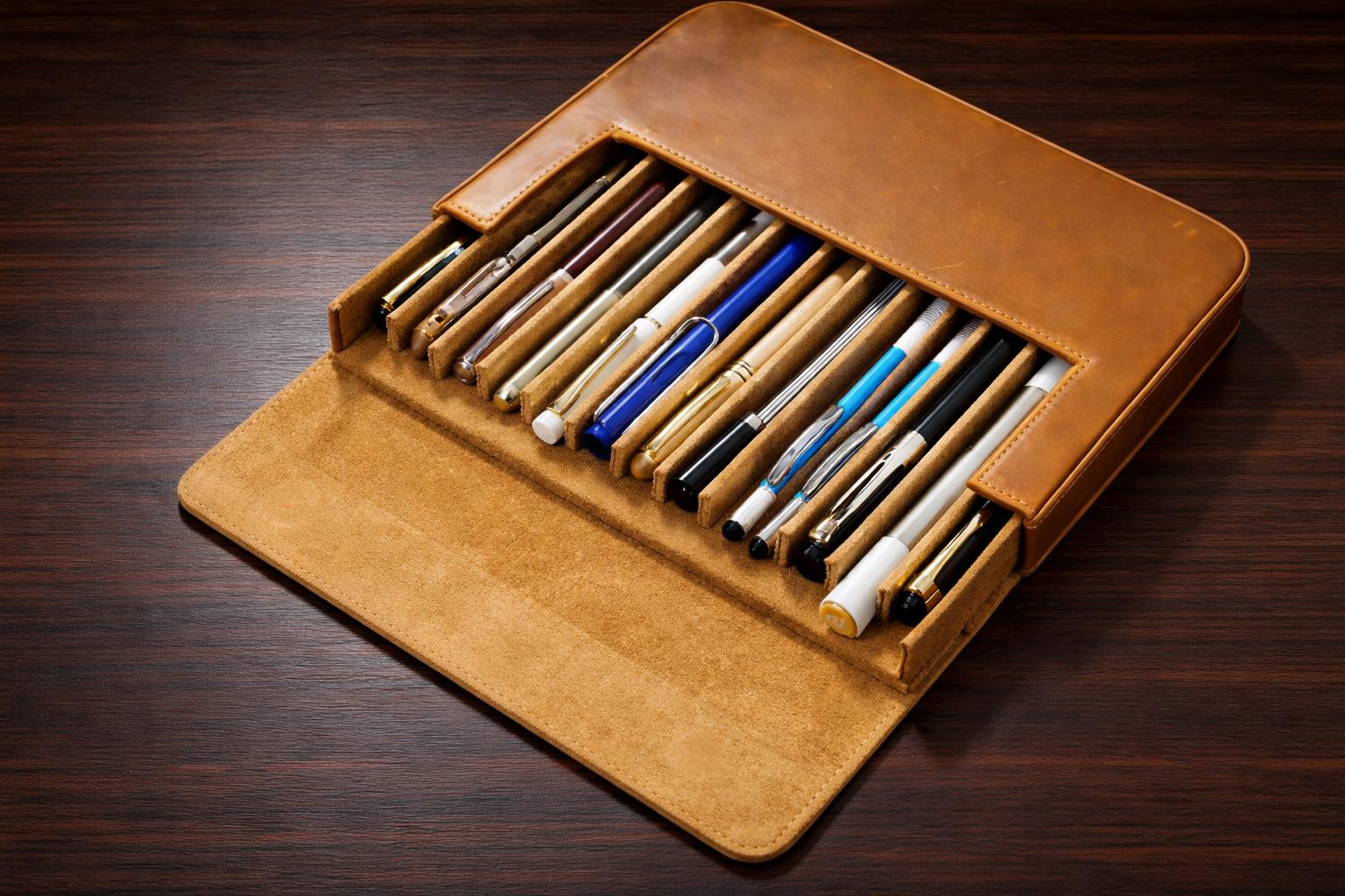 Estuche Iguana Camel, 12 Piezas de Escritura