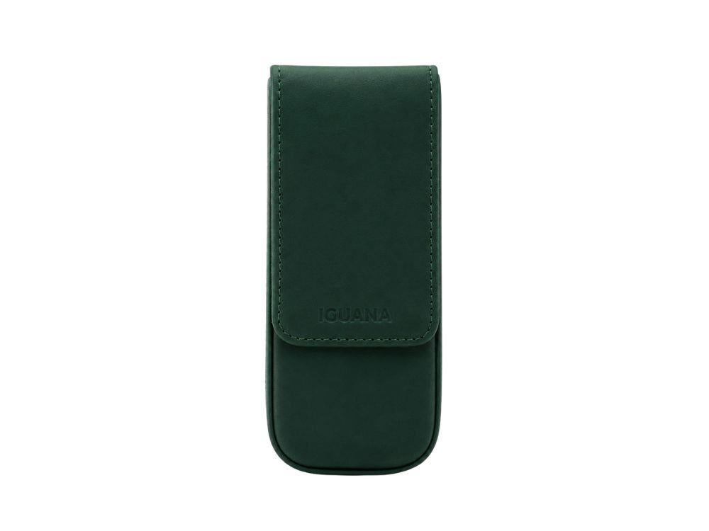 Estuche Iguana Verde para 3 piezas de escritura, PEN-CASE-GREEN-3