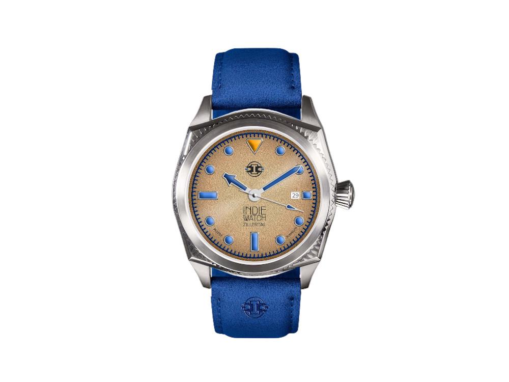 Reloj Automático Indie Watch Zillertal, Marrón, 40 mm, 163K