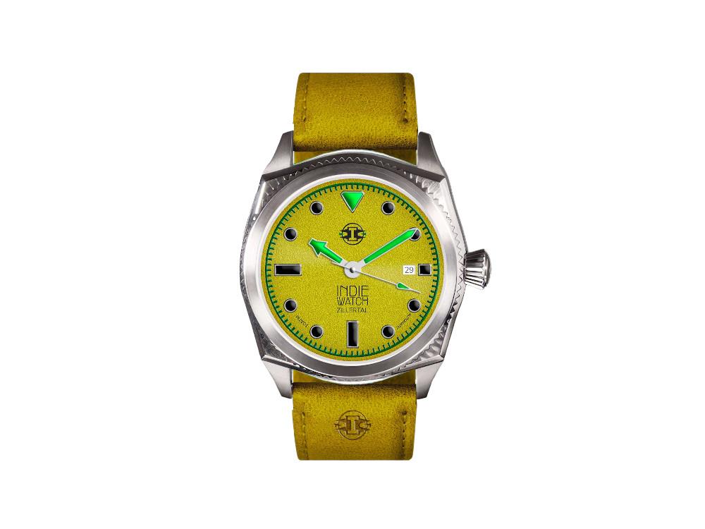 Reloj Automático Indie Watch Zillertal, Amarillo, 40 mm, 163S
