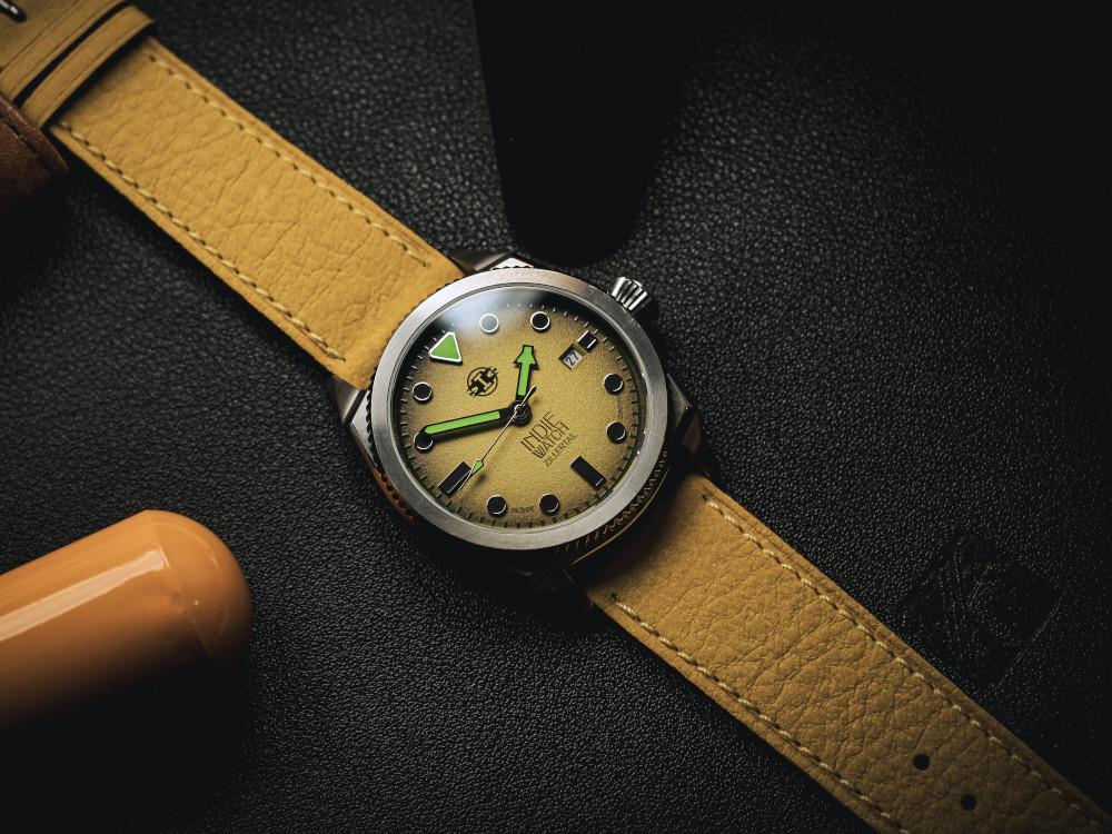 Reloj Automático Indie Watch Zillertal, Amarillo, 40 mm, 163S