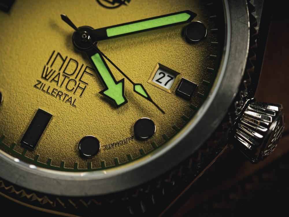 Reloj Automático Indie Watch Zillertal, Amarillo, 40 mm, 163S