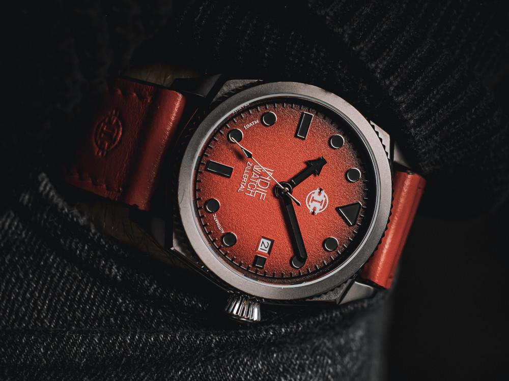 Reloj Automático Indie Watch Zillertal, Rojo, 40 mm, 163T