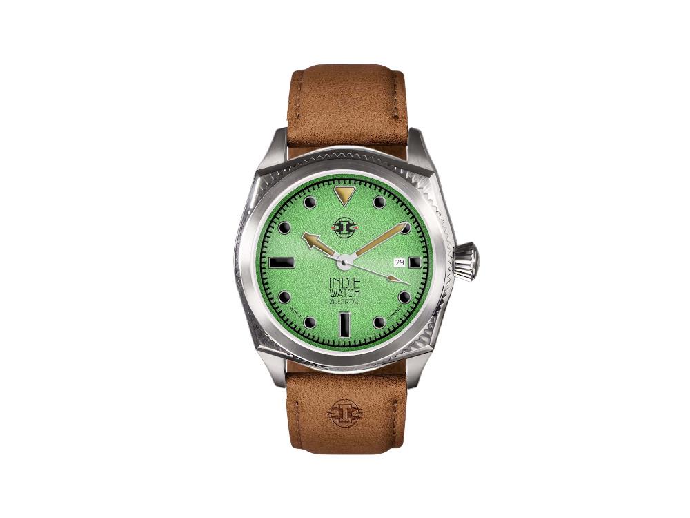 Reloj Automático Indie Watch Zillertal, Verde, 40 mm, 163W