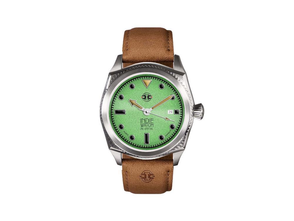 Reloj Automático Indie Watch Zillertal, Verde, 40 mm, 163W